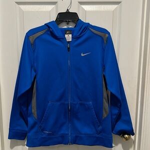 Nike Therma Fit athletic jacket royal blue boys size xl 18 nwot